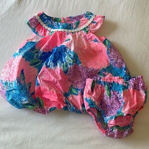 Lilly Pulitzer baby girl bubble dress and bloomers size 3-6 months